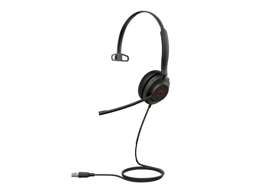 Yealink UH35 Mono - Headset - on-ear - wired - USB - noise isolating - black - Certified for Microsoft Teams YEA-UH35-MONO-TEAMS