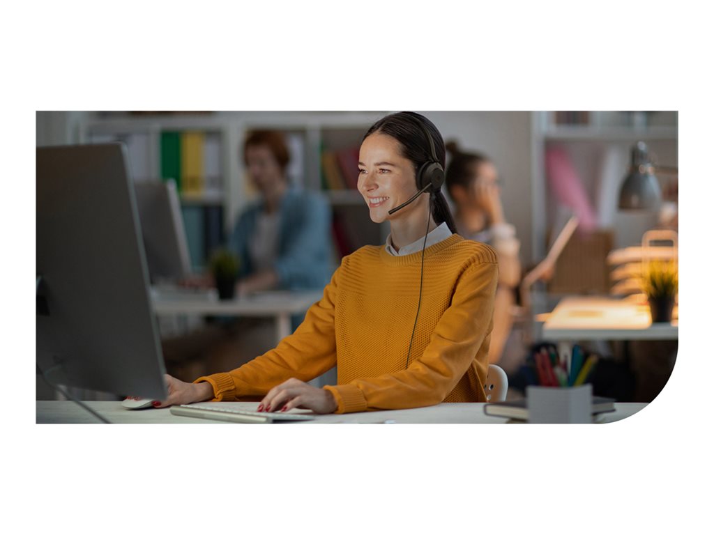 Yealink UH35 Mono - Headset - on-ear - wired - USB - noise isolating - black - Certified for Microsoft Teams YEA-UH35-MONO-TEAMS