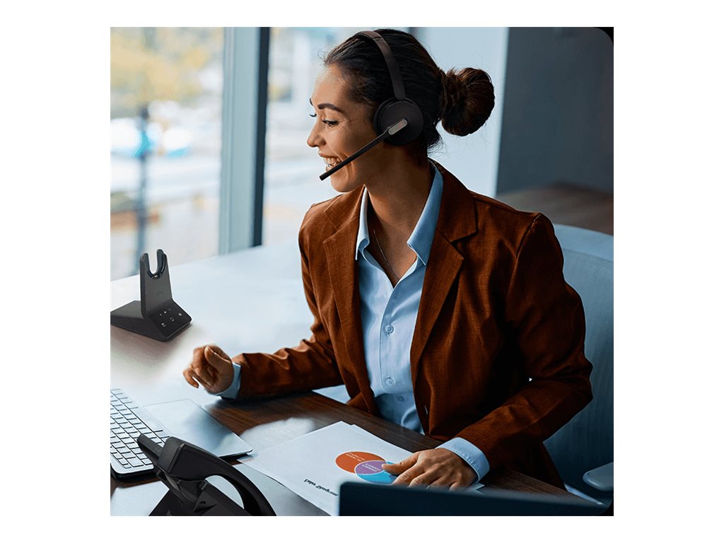 Yealink WH64 Dual Teams - Headset - on-ear - DECT / Bluetooth - wireless - Certified for Microsoft Teams