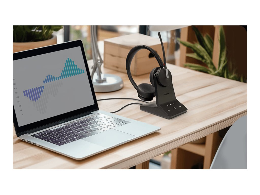 Yealink WH64 Dual Teams - Headset - on-ear - DECT / Bluetooth - wireless - Certified for Microsoft Teams
