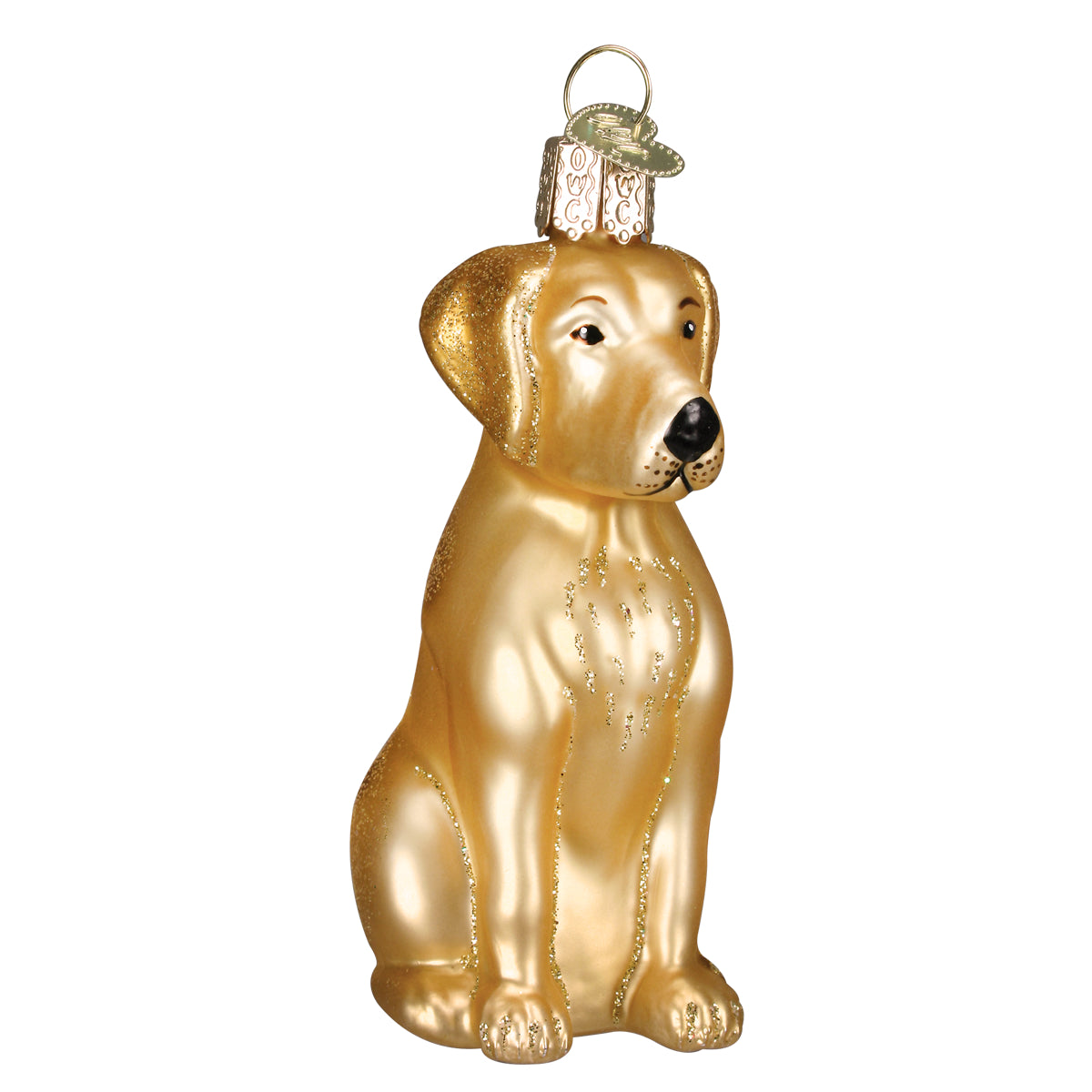 Yellow Labrador Glass Ornament