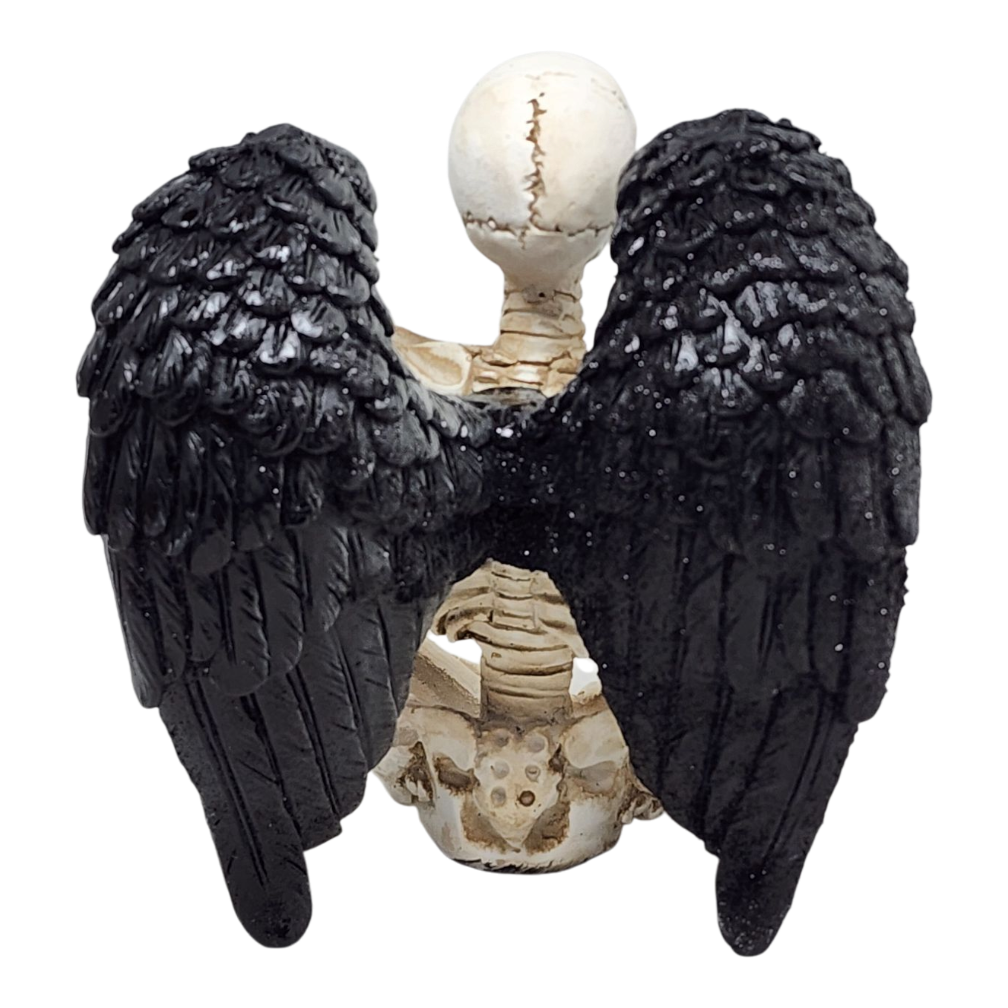 Yoga Skeleton Figurine - Anjali Mudra in Sukhasana Pose