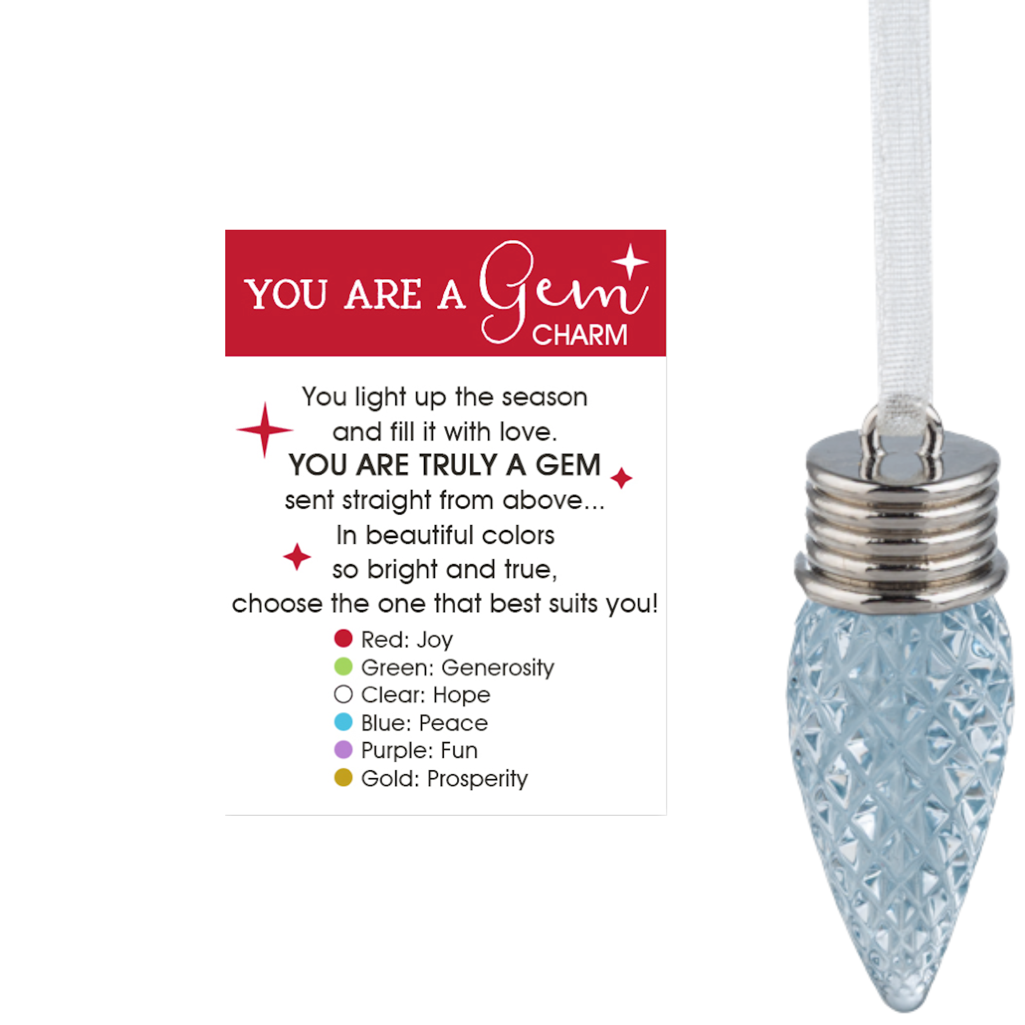You Are A Gem Charm - Blue