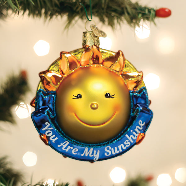 You Are My Sunshine Glass Ornament