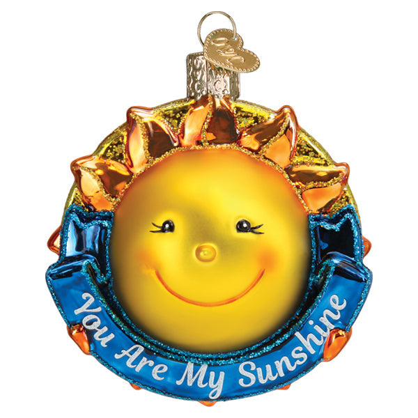 You Are My Sunshine Glass Ornament