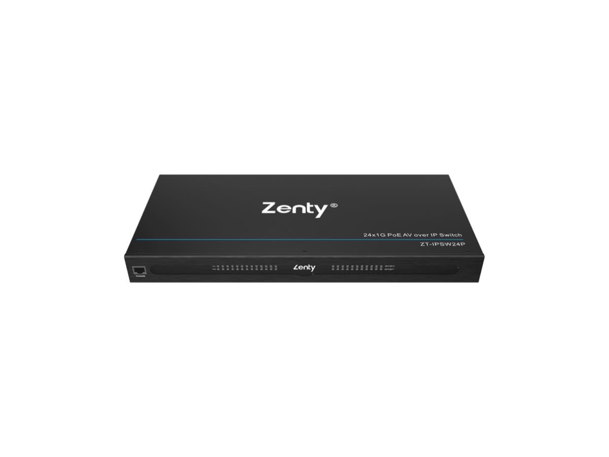 ZENTY 24-Port AV Over IP PoE Gigabit Switch 330W Power