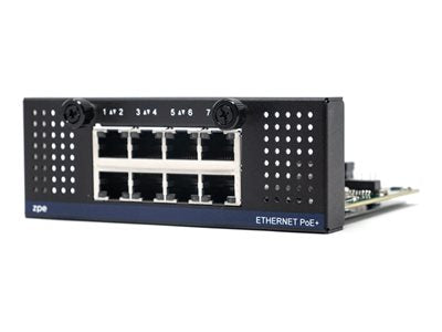 ZPE - Expansion module - Gigabit Ethernet (PoE+) x 8 - for P/N: M2-CELL-A, M2-S064, M2-S128, NSR-DISK-EXPN, NSR-FAN-IN, NSR-FAN-OUT, NSR-8ETH-POE-EXPN