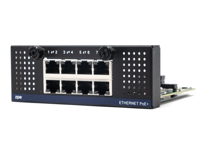 ZPE - Expansion module - Gigabit Ethernet (PoE+) x 8 - for P/N: M2-CELL-A, M2-S064, M2-S128, NSR-DISK-EXPN, NSR-FAN-IN, NSR-FAN-OUT, NSR-8ETH-POE-EXPN