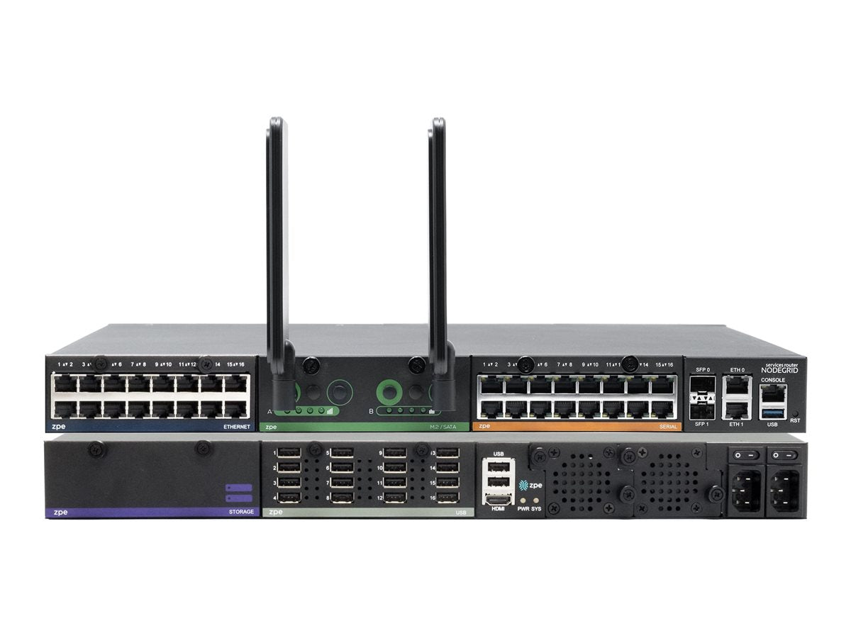 ZPE Nodegrid - Router - WWAN 1GbE - WAN ports: 4 - 4G - rack-mountable NSR-BASE-DDC