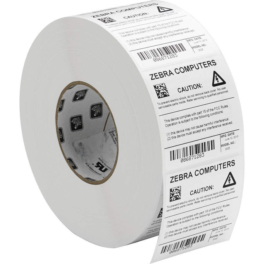 Zebra Label Polyester 2 X 1.25In Thermal Transfer Zebra Z-Ultimate 4000T 0.75 In Core