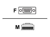 Zebra - Serial cable - DB-9 (F) straight to RJ-50 (M) angled - 7 ft