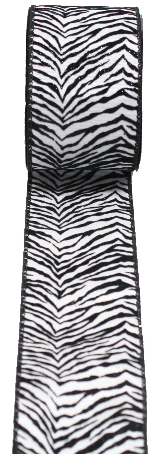 Zebra Stripe Wire Edge Ribbon