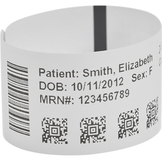 Zebra Wristband Polypropylene 1 x 6in Direct Thermal Zebra Z-Band Comfort HC100 10011953K