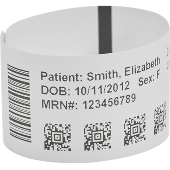 Zebra Z-Band UltraSoft Wristband Cartridge Kit (White) - 1 Width x 7 Length - Permanent Ad
