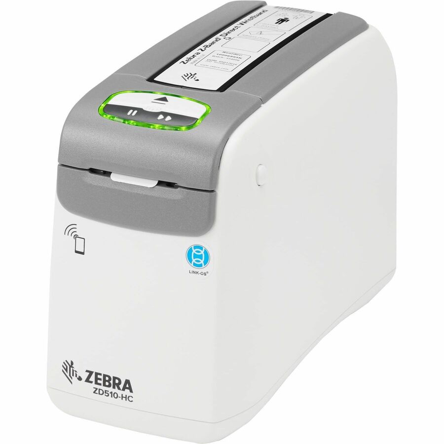 Zebra ZD510-HC Direct Thermal Printer - Monochrome - Portable - Wristband Print - Ethernet