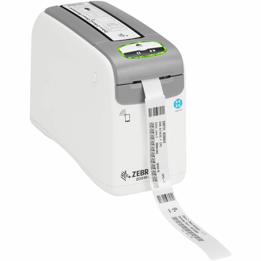 Zebra ZD510-HC Direct Thermal Printer - Monochrome - Portable - Wristband Print - Ethernet