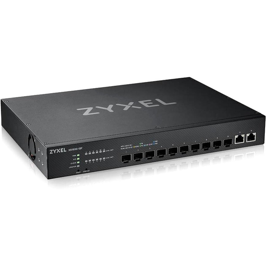 Zyxel 10-Port 10G Smart Managed Fiber Switch With 2 Multi-Gigabit Ports