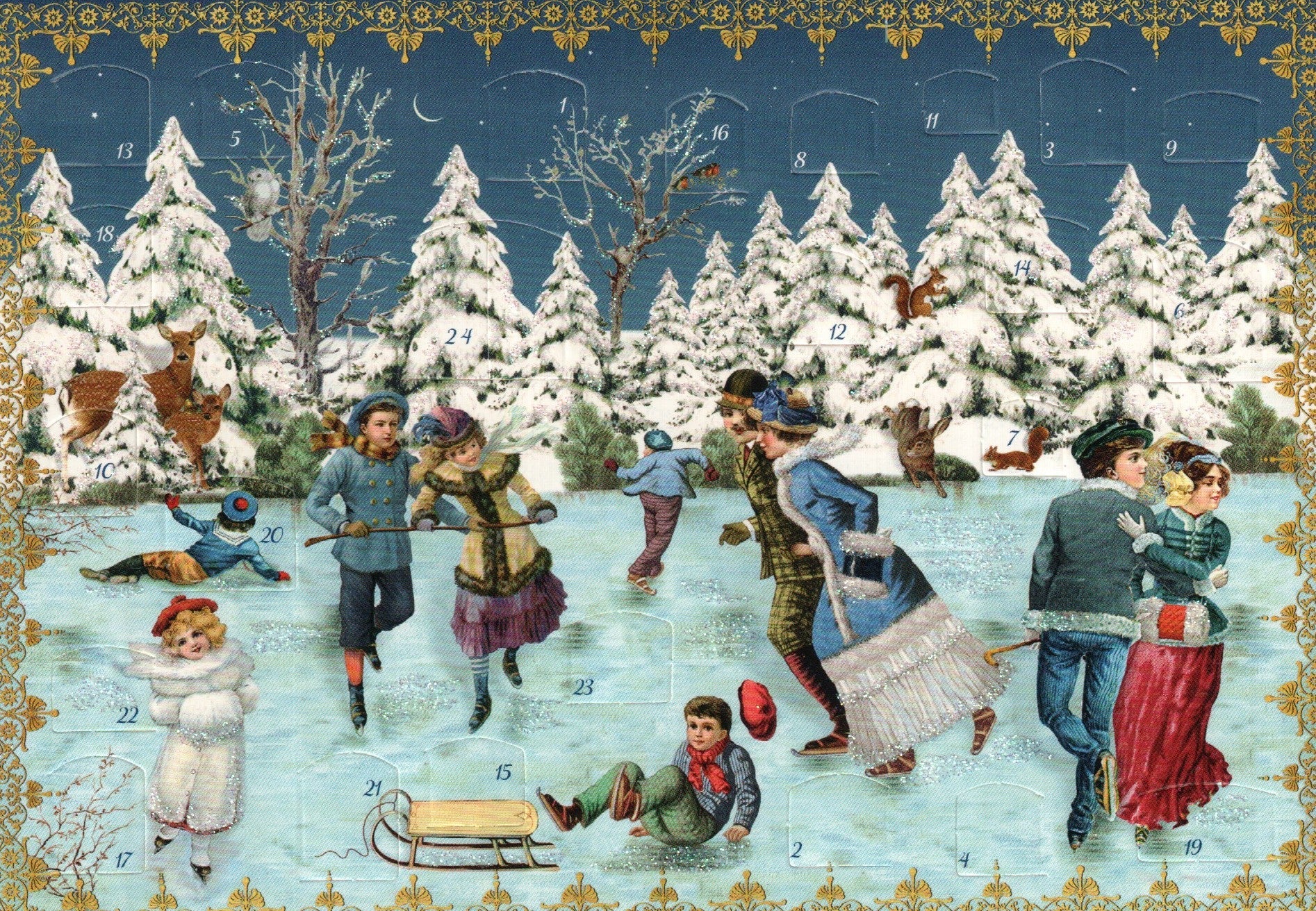 Coppenrath Mini Advent Card With Envelope - Skating