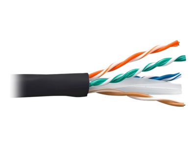 eNet Components - Bulk cable - TAA Compliant - 1000 ft - UTP - CAT 5e - booted, riser, solid - black