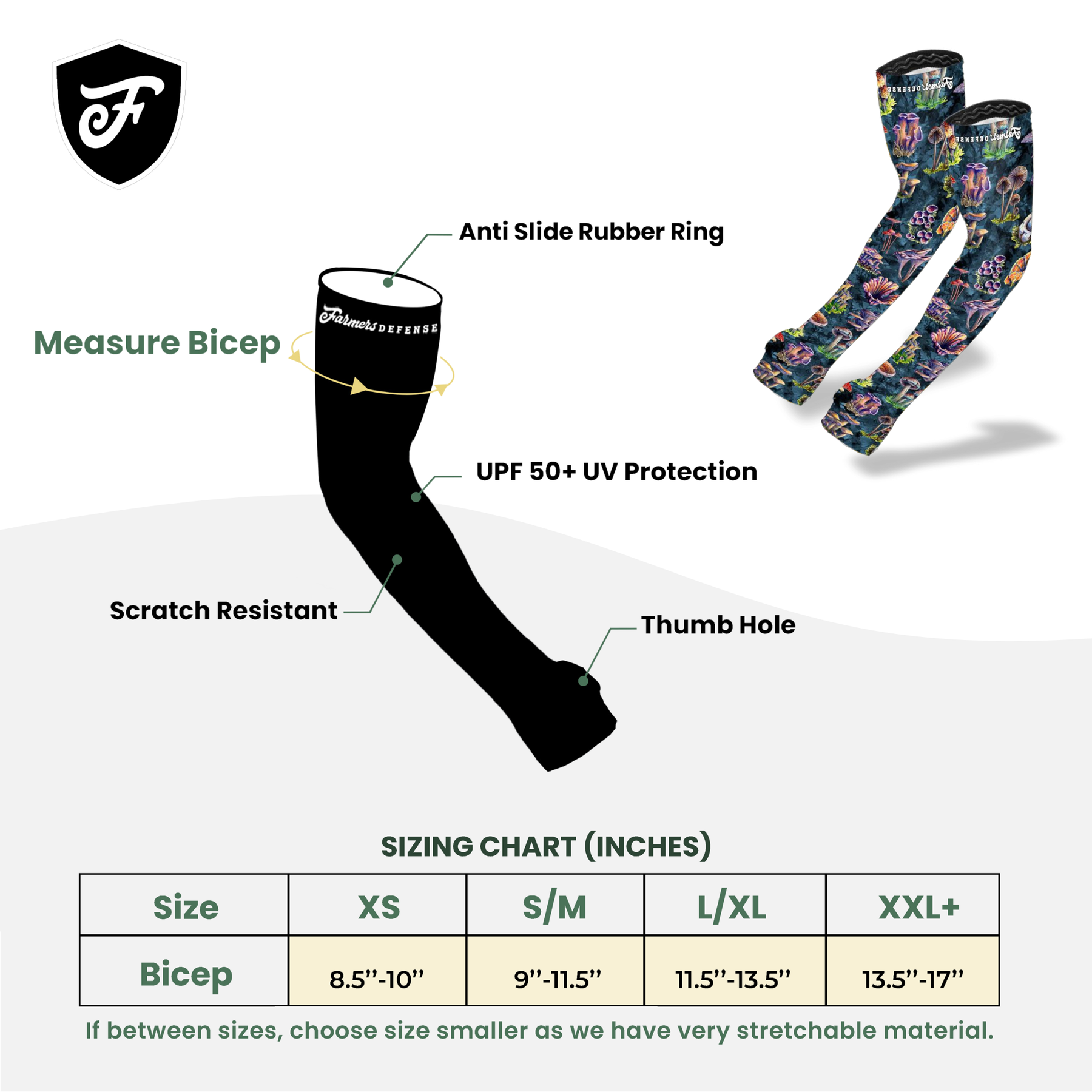 Protection Sleeves - Fungi Foragers - Grey - S/M