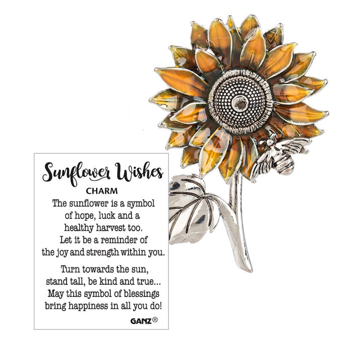 Sunflower Wishes Pocket Charm