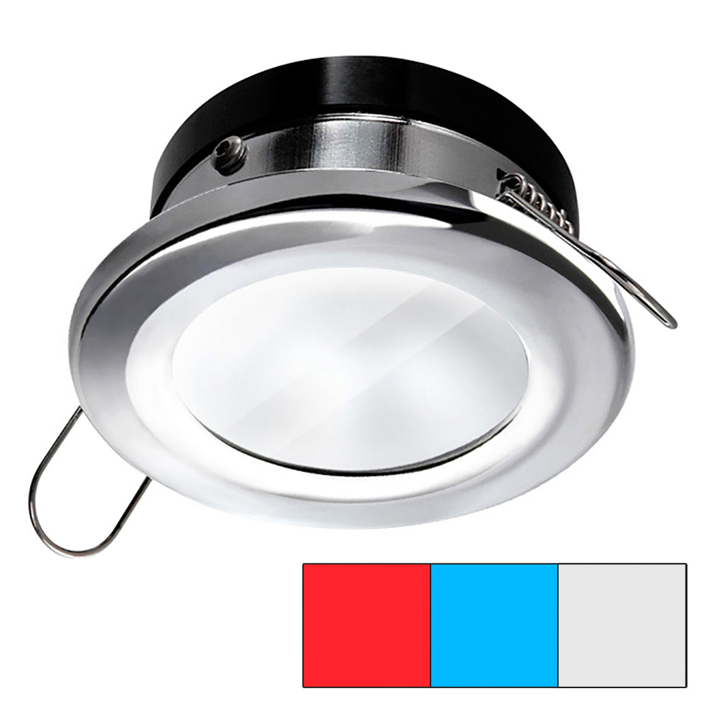 i2Systems Apeiron A1120 Spring Mount Light - Round - Red, Cool White &amp; Blue - Polished