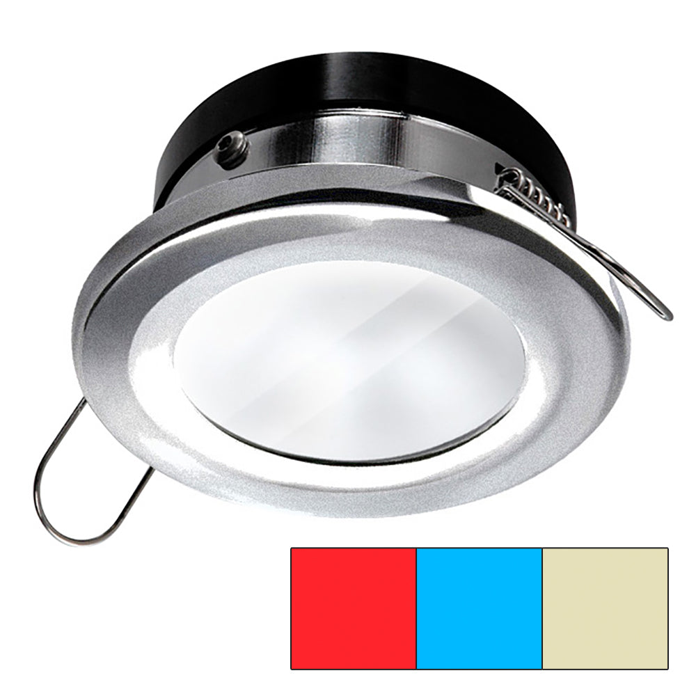 i2Systems Apeiron A1120 Spring Mount Light - Round - Red, Warm White &amp; Blue - Brushed