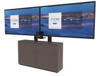 iCartTX Thin 2-Bay Credenza - CRED2LTHIN-D