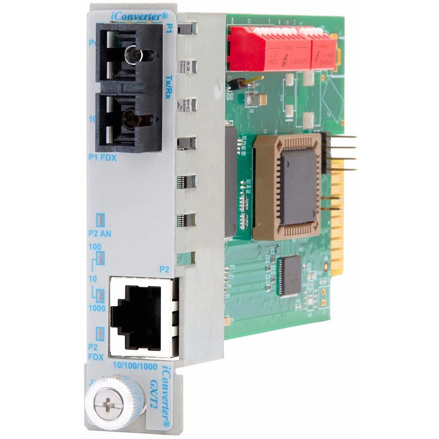 iConverter 10/100/1000 Gigabit Ethernet Fiber Media Converter SC Single-Mode 12km Module 8523N-1