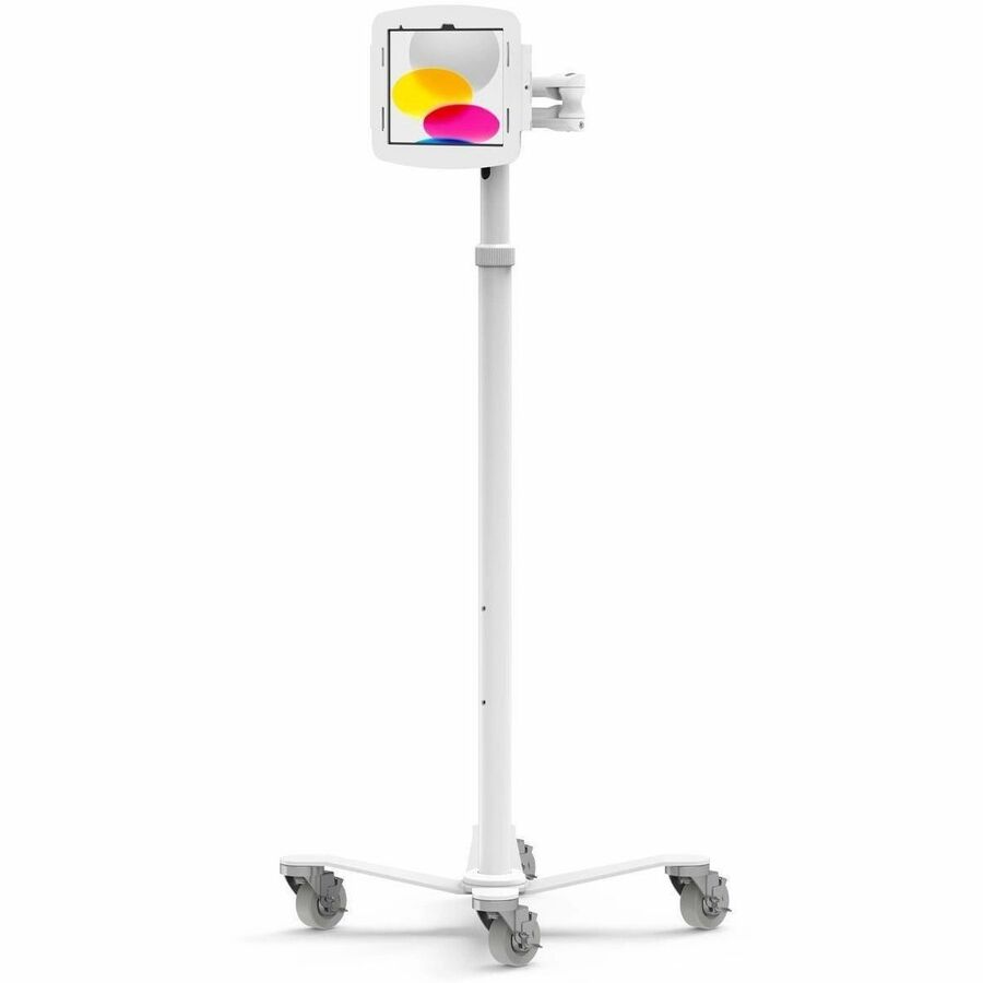 iPad Enclosure Medical Cart - Compulocks Space Rolling Cart 10th Gen | Tecisoft MCRSTDEXW209IPDSWH01