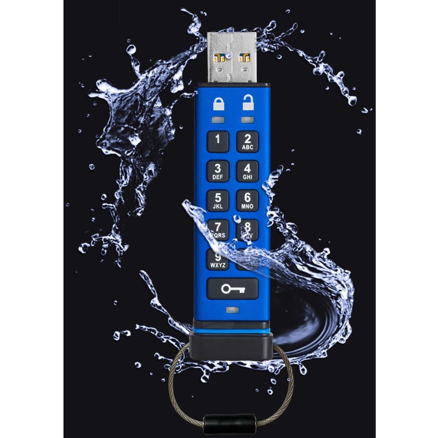 iStorage datAshur PRO 64 GB | Secure Flash Drive | FIPS 140-2 Level 3 Certified | Password protected | Dust/Water Resistant | IS-FL-DA3-256-64