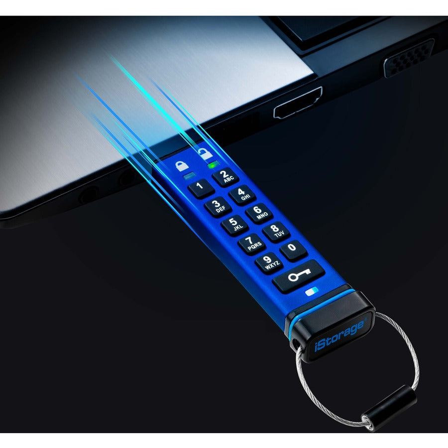 iStorage datAshur PRO 64 GB | Secure Flash Drive | FIPS 140-2 Level 3 Certified | Password protected | Dust/Water Resistant | IS-FL-DA3-256-64