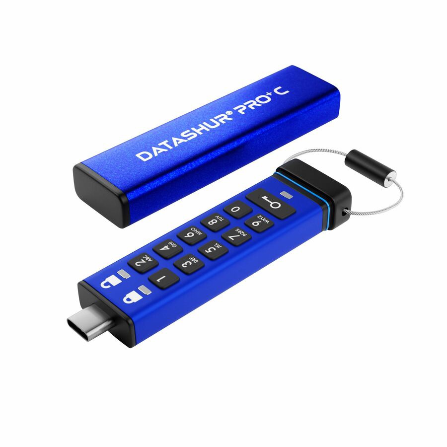 iStorage datAshur PRO+C 128GB USB-C FIPS 140-3 Level 3 Secure PIN Flash Drive