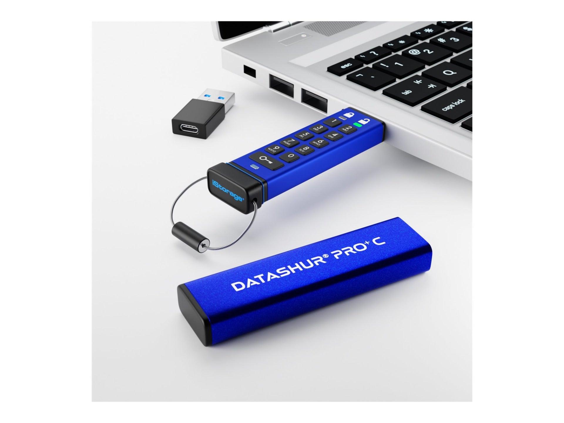 iStorage datAshur PRO+C 512GB USB-C FIPS 140-3 Level 3 Secure Flash Drive