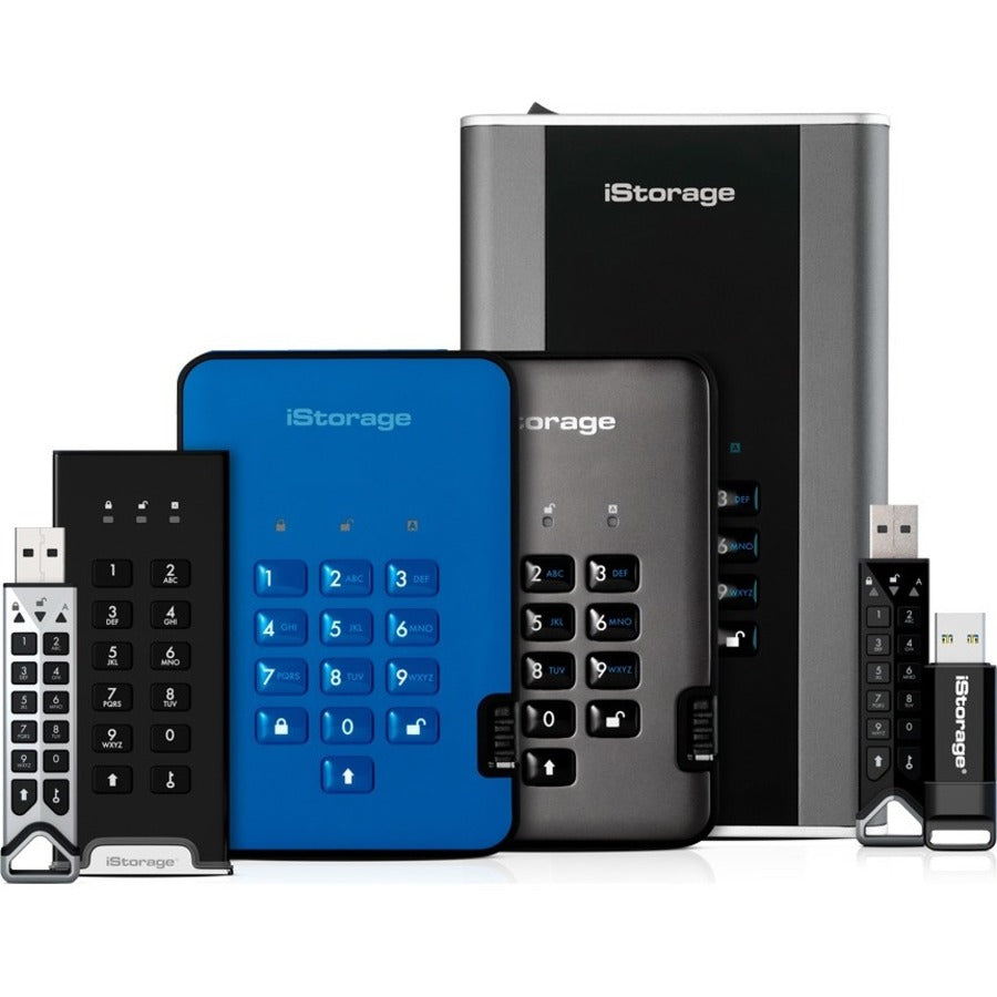 iStorage diskAshur DT2 8 TB Secure Encrypted Desktop Hard Drive | FIPS Level-3 | Password protected | Dust/Water Resistant. IS-DT2-256-8000-C-X