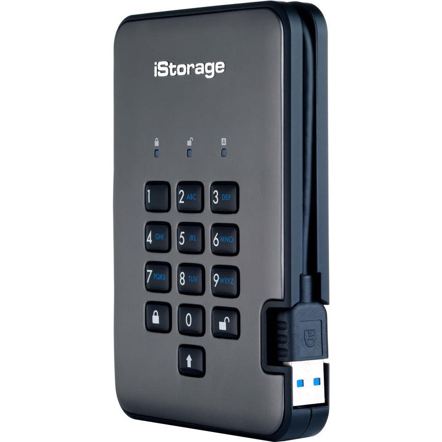 iStorage diskAshur PRO2 1 TB Portable Rugged Solid State Drive - 2.5" External - TAA Compliant IS-DAP2-256SSD1000CX