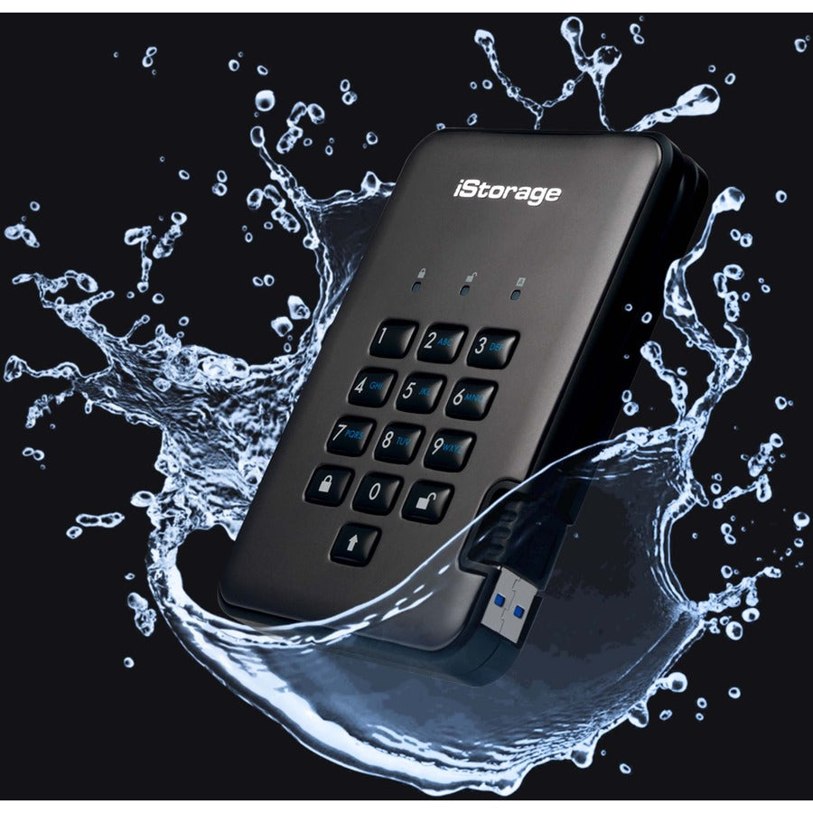 iStorage diskAshur PRO2 HDD 2 TB | Secure Hard Drive | FIPS Level 3 certified | Password Protected | Dust/Water Resistant. IS-DAP2-256-2000-C-X