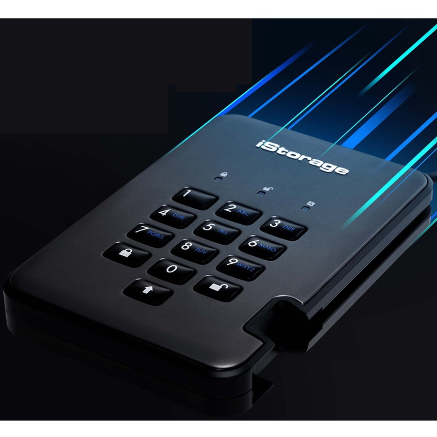 iStorage diskAshur PRO2 HDD 3 TB | Secure Hard Drive | FIPS Level 3 certified | Password Protected | Dust/Water Resistant. IS-DAP2-256-3000-C-X