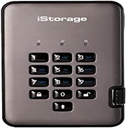 iStorage diskAshur PRO2 SSD 128 GB Secure Solid State Drive | FIPS Level 2 | Password Protected | Dust/Water-resistant. IS-DAP2-256-SSD-128-C-G