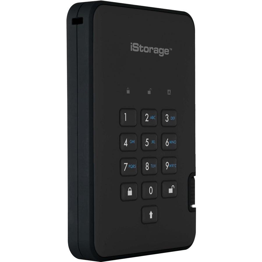 iStorage diskAshur2 2 TB Solid State Drive - External - Black - TAA Compliant IS-DA2-256-SSD-2000B