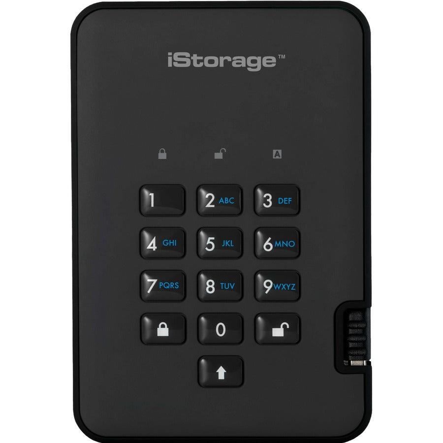 iStorage diskAshur2 2 TB Solid State Drive - External - Black - TAA Compliant IS-DA2-256-SSD-2000B