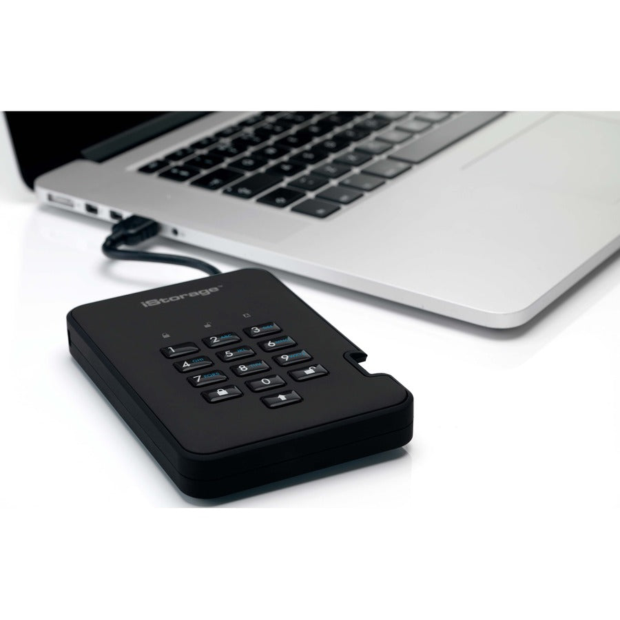 iStorage diskAshur2 HDD 4 TB | Secure Portable Hard Drive | Password Protected | Dust/Water-Resistant | Hardware Encryption IS-DA2-256-4000-B
