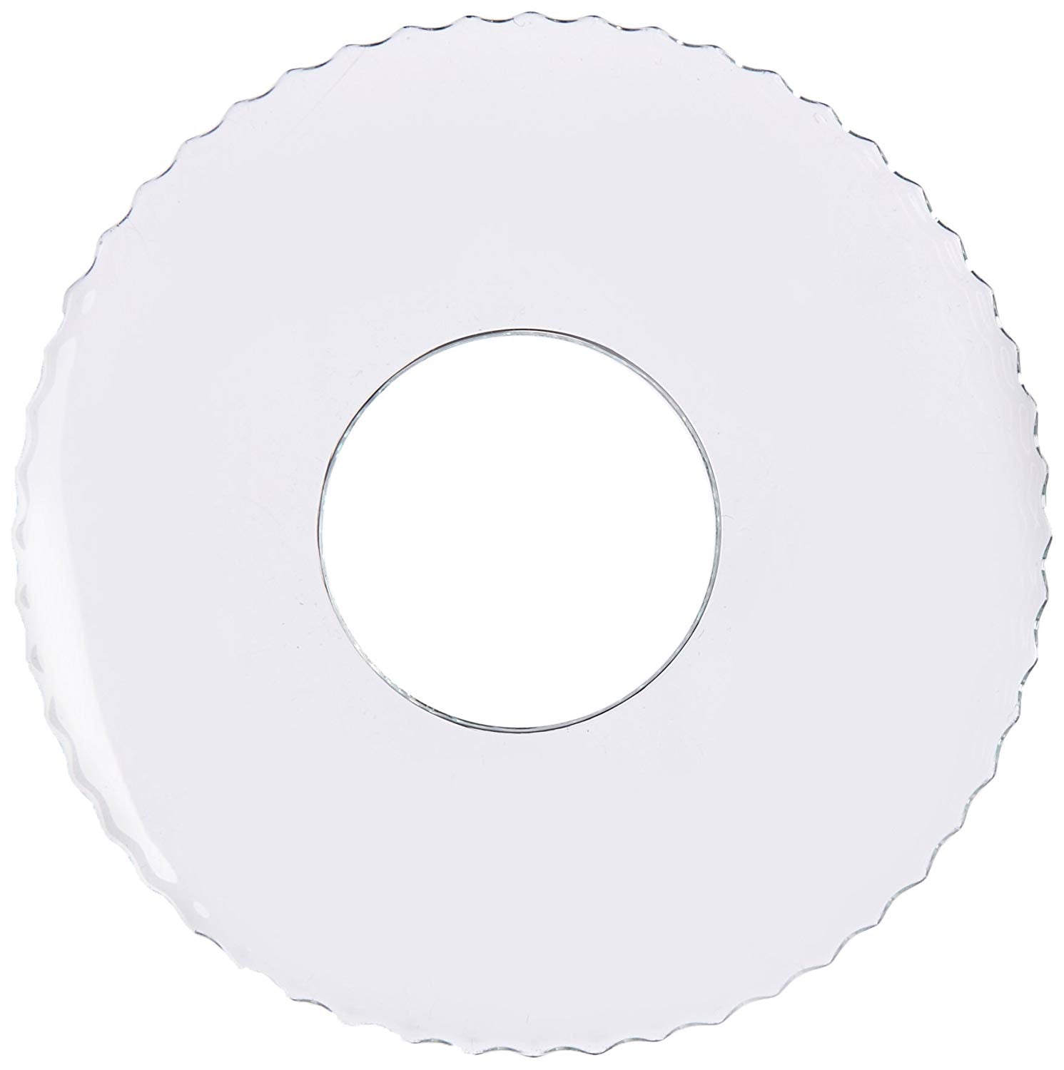 Single Glass Bobeche - Clear Serrated