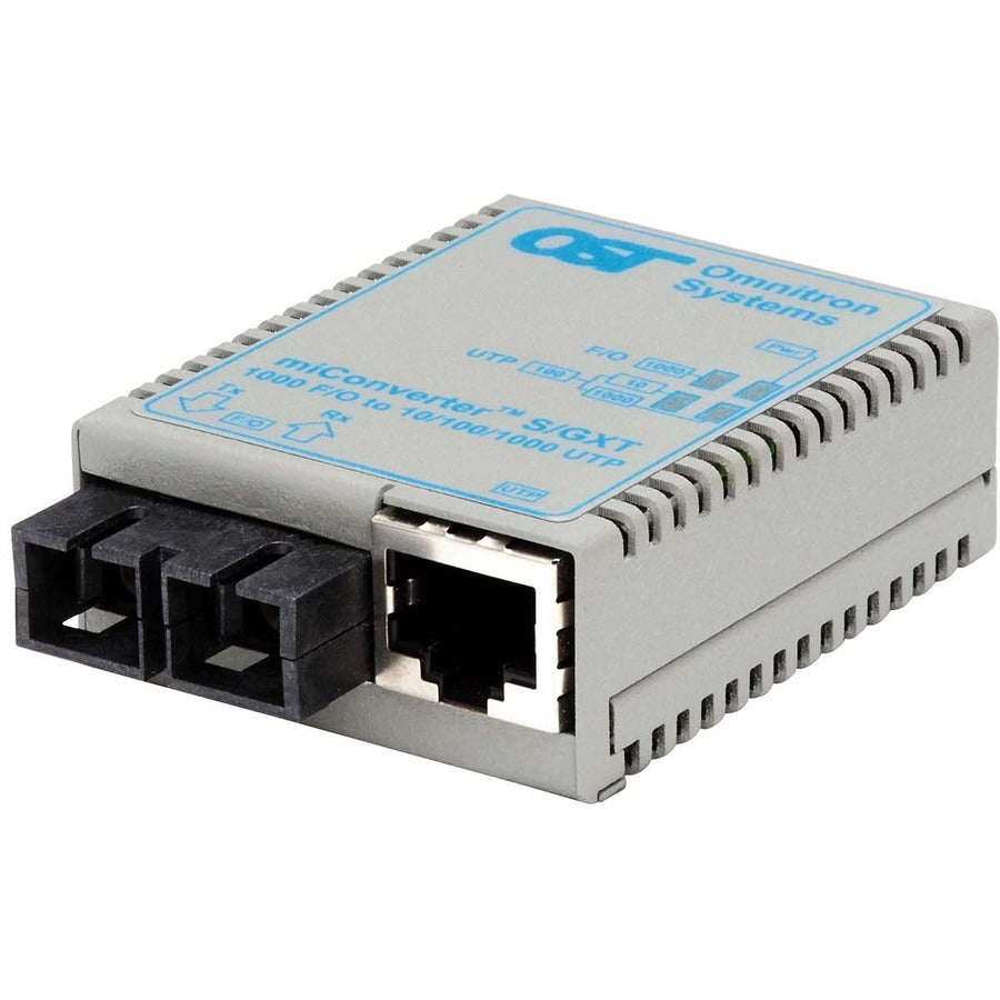 miConverter/S 10/100/1000 Gigabit Ethernet Fiber Media Converter RJ45 SC Single-Mode 12km 1623-1-1