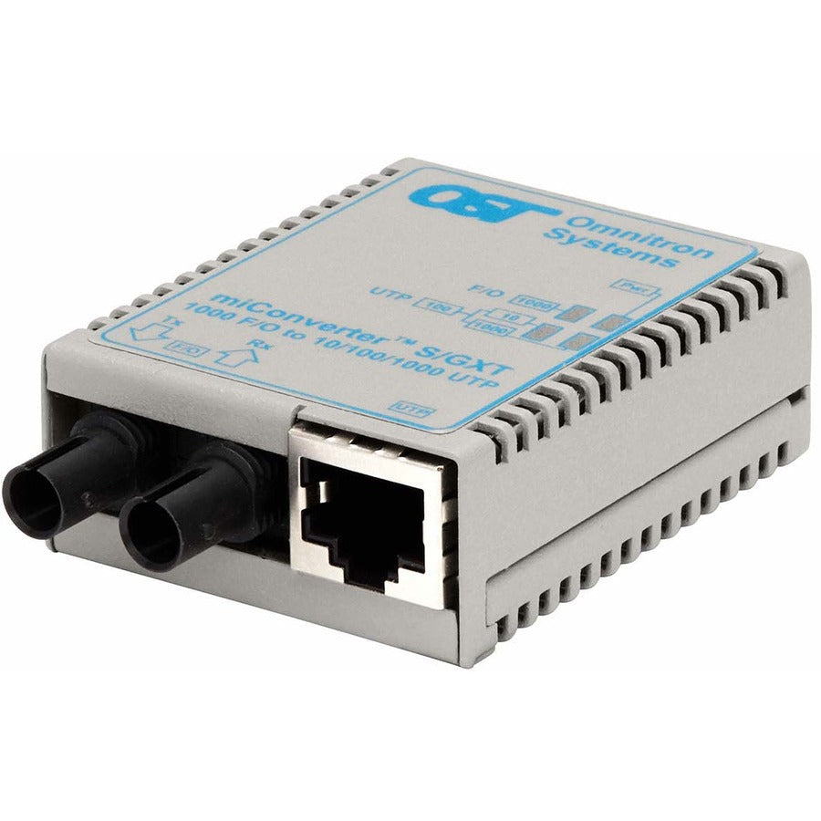 miConverter/S 10/100/1000 Gigabit Ethernet Fiber Media Converter RJ45 ST Multimode 550m 1620-0-6