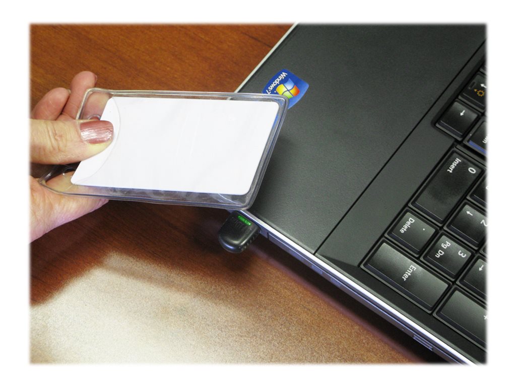 rf IDEAS WAVE ID Nano HID Black Horizontal Reader - RF proximity reader - USB - 125 KHz - black RDR-6021AKU