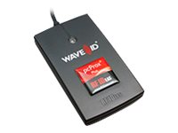 rf IDEAS WAVE ID Plus Keystroke RA FactoryTalk V2 Black Reader - RF proximity reader - USB - 125 KHz / 13.56 MHz - black