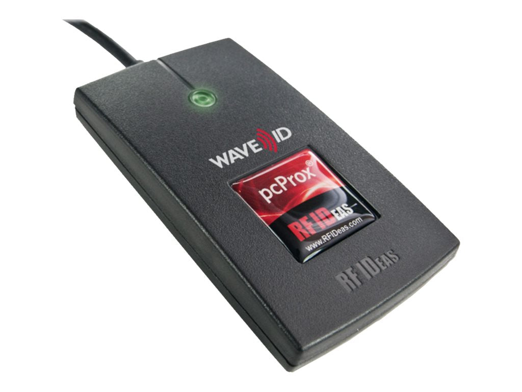rf IDEAS WAVE ID Solo Keystroke CSN Black Reader - RFID reader - USB - 13.56 MHz - black