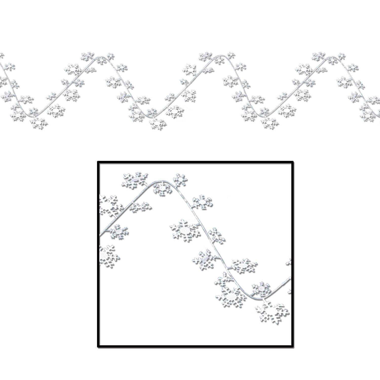 Gleam And Flex Snowflake Garland - 25 Feet