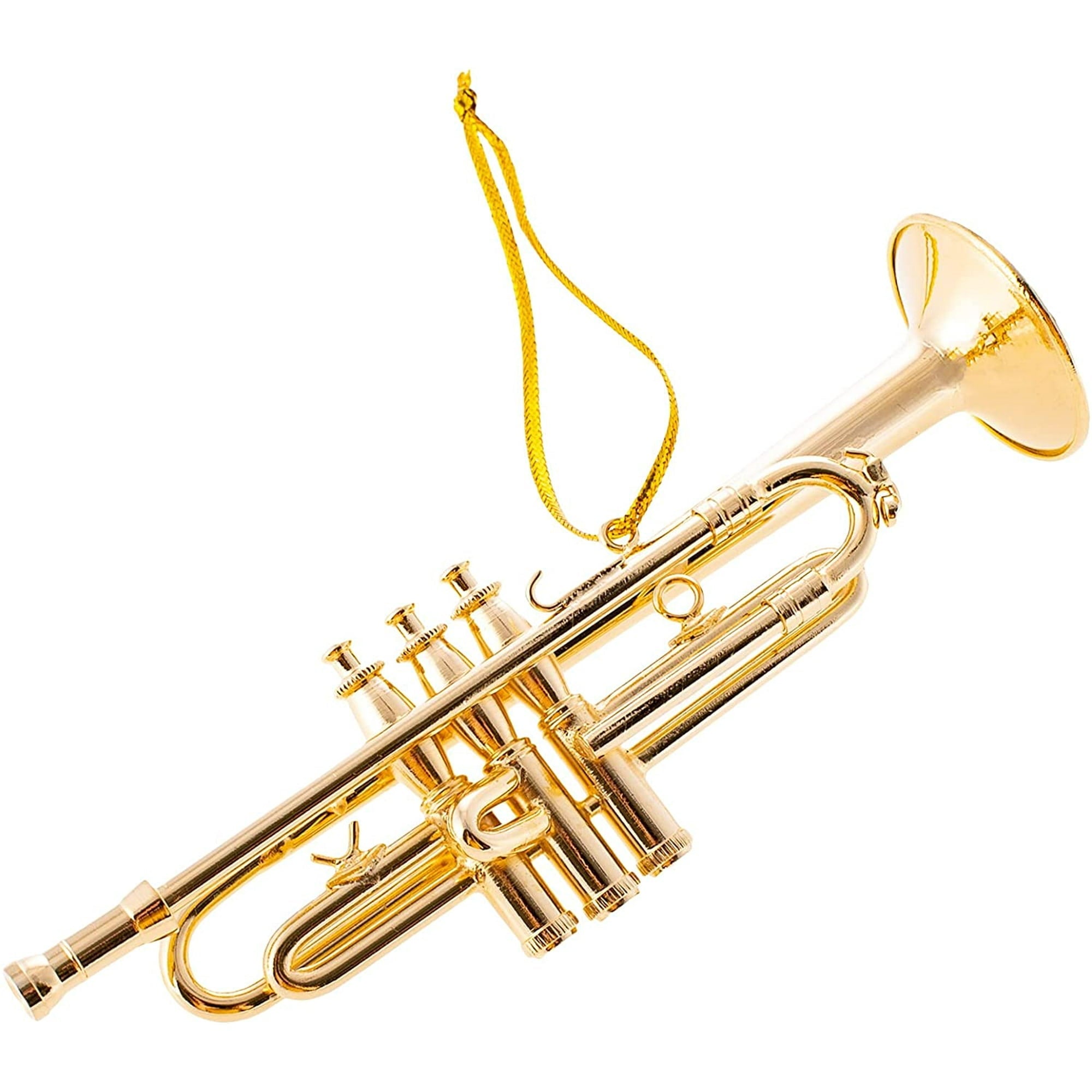 Gold Trumpet Ornament - 3.5"